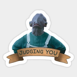 Judgemental Fisherman Sticker